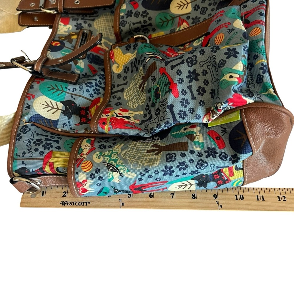 Lily Bloom Shoulder Bag Who Let the Dogs Out Multi Pocket 3 Compartments - Picture 12 of 16